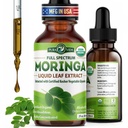 PURA VIDA MORINGA Leaf Extract Liquid Drops - USDA Organic Certified - Vysoce čištěná, biodostupná a rychlejší absorpce než Moringa Powder nebo Kapsle - Jediný původ Moringa Oleifera Leaves Extract