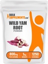 BulkSupplements.com Wild Yam Powder - Nutriční dodatek, Wild Yam dodatek - gluten zdarma, 800mg na servírování, 1kg (2,2 kg) (balení po 1)