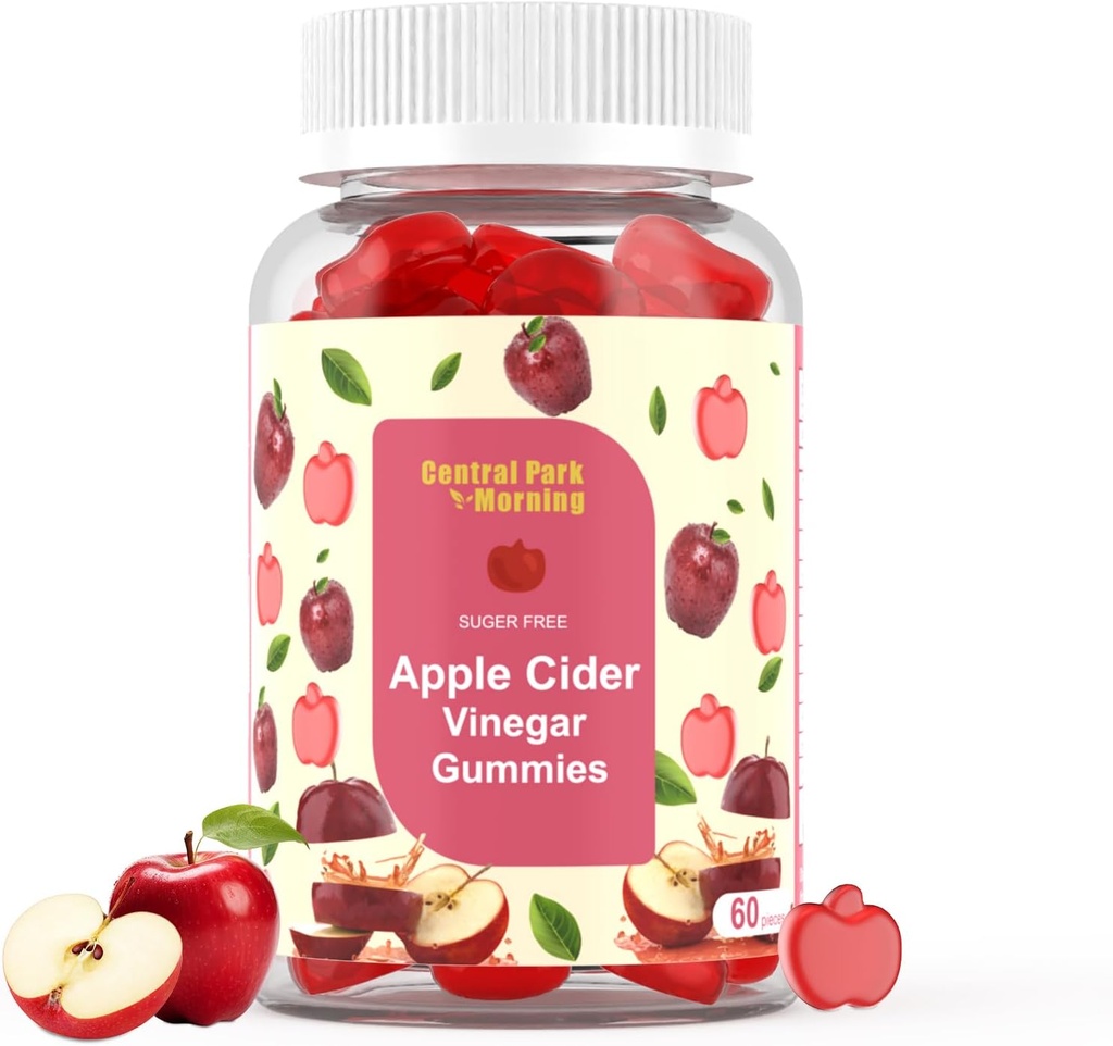 Jablečné octové žvýkačky 1000mg, dodatek ACV pro Detox & Cleanse, Suger Free a Non- GMO - 60 žvýkaček