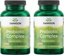 Swanson Probiotický komplex 4.2 Bilion CFU 5-Strain Digestive Health Fat Metabolismus Satiety Prebiotic FOS Complex Dodatek 120 Veggie DRcaps (2 Pack)