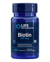 Life Extension Biotin 600 mcg Vitamin B7 Support Supplement for Beautiful Hair, Nails & Beyond - Gluten- Free, Non- GMO - 100 Kapsle