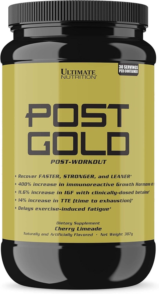 Ultimate Nutrition Post Gold Post- Workout Powder, Muscle Recovery Drink with BCAA, Beta Alanin, Betaine, GABA, glutamin, 1.07 Pounds, Cherry Limeade