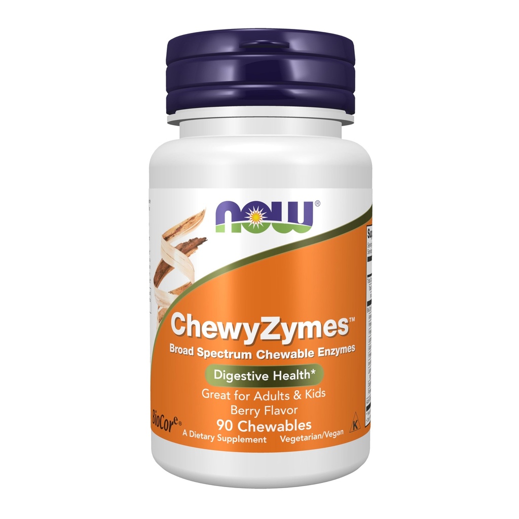 Nyní Potraviny doplňky, ChewyZymes, Broad Spectrum Žvýkací enzymy, Berry Flavor, 90 Žvýkačky