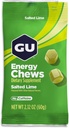 GU Energy Chews, Solené vápno Energy Gummies s Electrolytes, Vegan, gluten- Free, Kosher, Caffeine- Free, a Dairy-Free On-The- Energy for any Workout, 12 sáčků (24 Služeb celkem)
