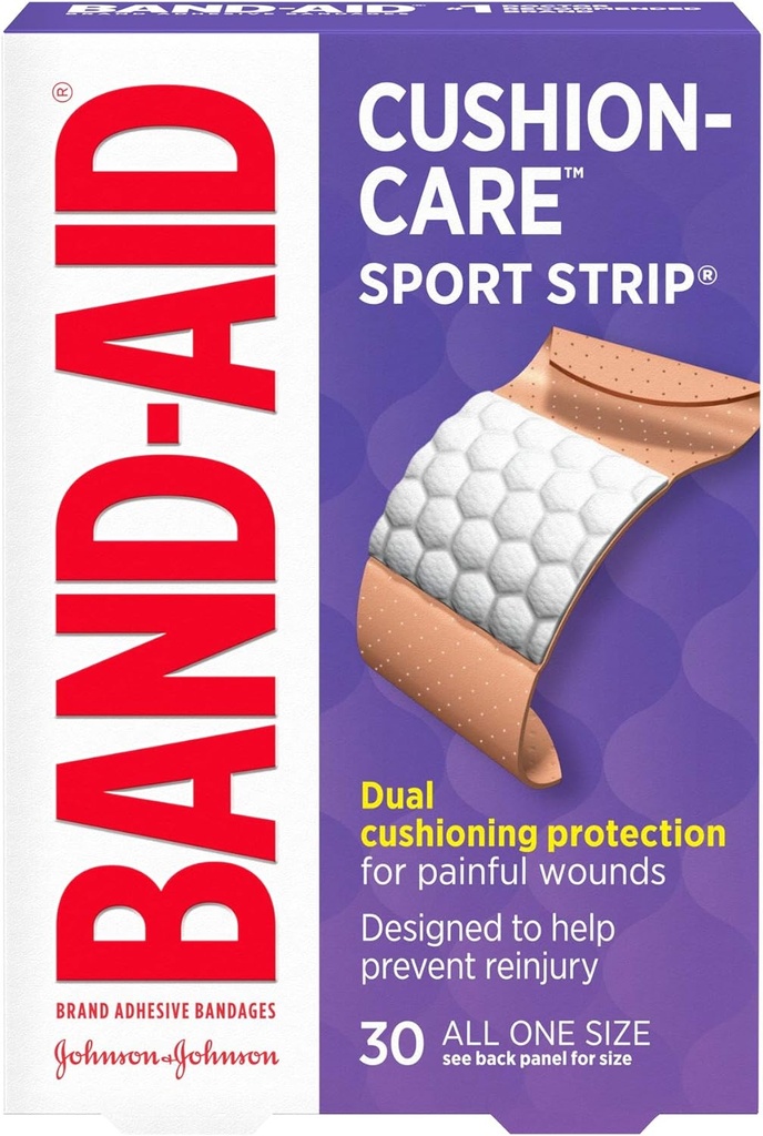 Band- Aid Brand Adhesive Obvazy, Sport Strip / Extra Wide, 30 Počet
