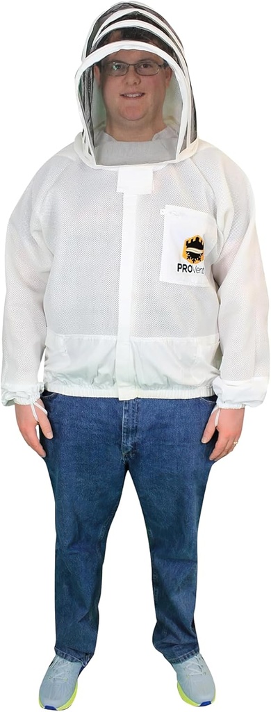Mann Lake Provent Beekeeping Jacket, Professional Grade Vented Bee Gear s Self- Supporting Veil, Heavy- Duty Zippers, Elastické wrist Openings, Zesílené high- Wear Oblasti & Chest Pocket, střední