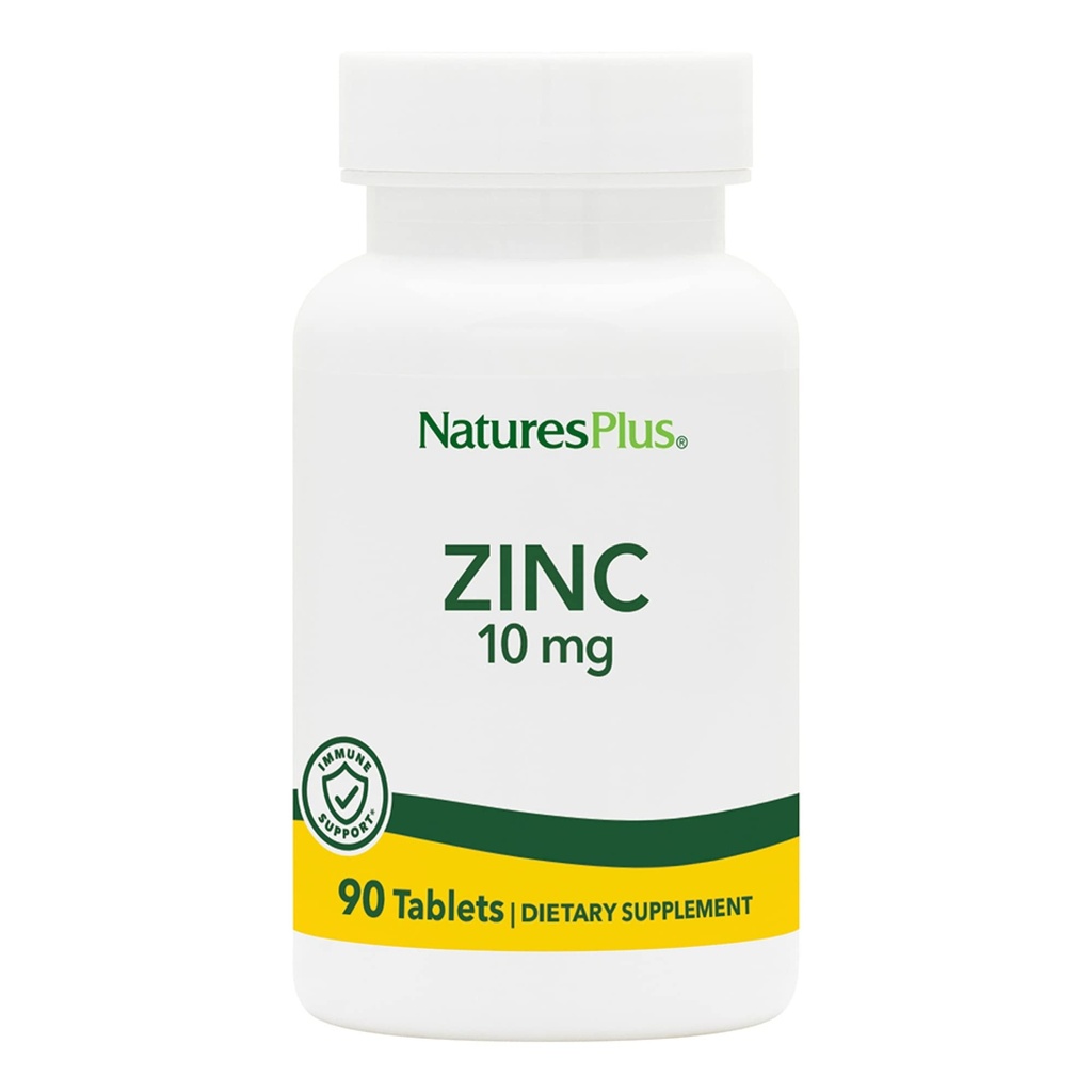 NaturesPlus Zinkové tablety - 10 mg, 90 vegetariánských doplňků - Doplněk imunitního systému pro buněčný růst a opravy - Promotes Zdravá strava, Metabolismus & Vision - Gluten- Free - 90 Služeb