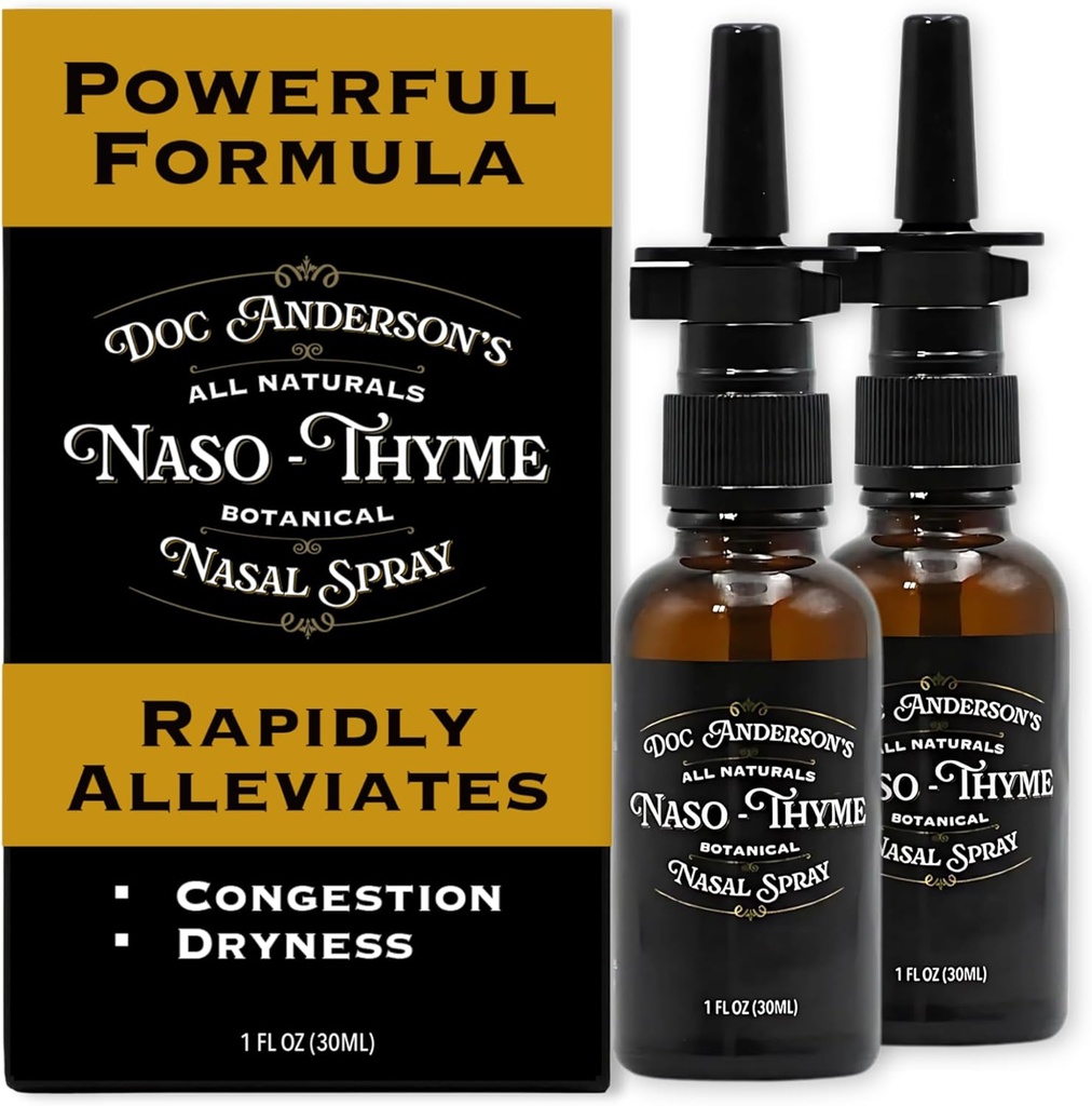 Doc Anderson Botanické Nasal Spray - Přírodní zácpa s Aloe & Thyme pro čistější dýchání, Bojové Irritants, a Moisturizes, Made in USA (2 Pack)