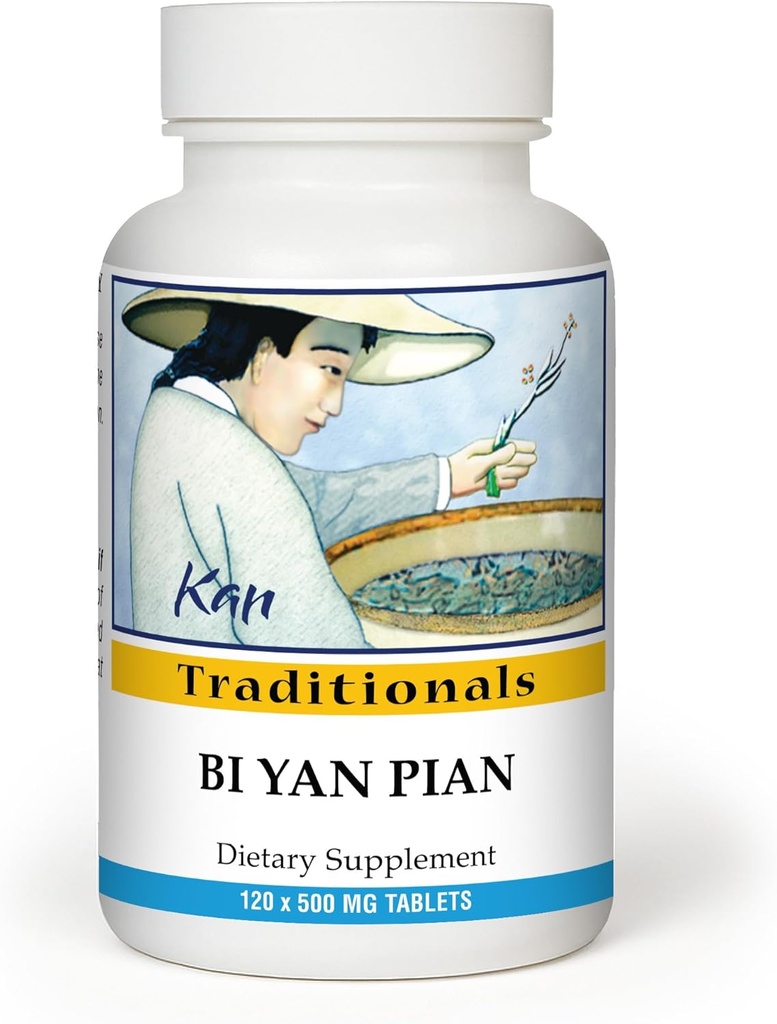 Kan Herb Company Bi Yan Pian - Tradiční čínské Bylinné Formule pro sinusové zdraví, podporuje jasné Nasal průchody, Easy Seasonal Discomfort, Bylinný dodatek, 120 Tablety