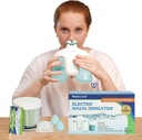 Elektrický Nasal zavlažovací systém, Nasal Rinse Machine Nose Cleaner pro Sinus Adult, Nose Washer, Nasal Rinsing systém s 50 Saline Packets (Zelené)