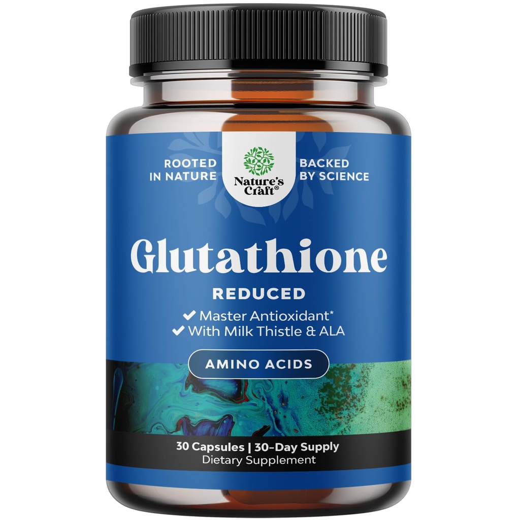Snížený doplněk Glutathione s mléčným thistlem - 500 mg na porci čistého L Glutathionu s alfa kyselinou lipoovou a mléčnou thistle Silymarin - 30 Počet