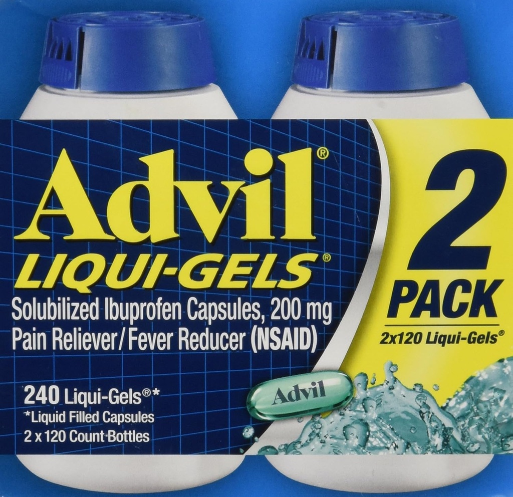 Advil Liquigels, 200 miligramů, 240 Počet 200mg