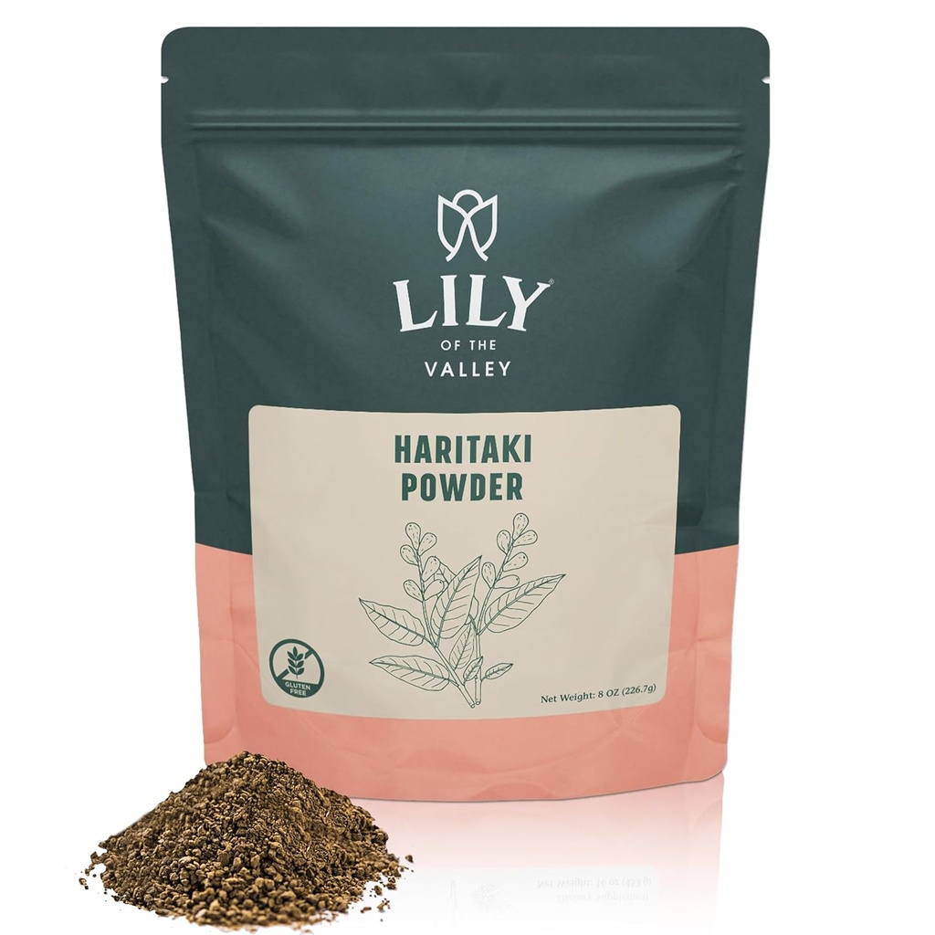 Lily of the Valley Haritaki Powder - Terminalia Chebula - Sourced from India - An Ayurvedic Herb - 100% přírodní & No Add Preservative - Vegan & gluten-Free (8oz, 226g) - Balíček květen Vary