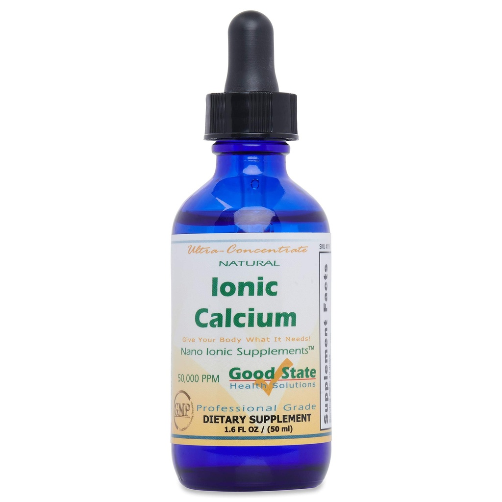Good State CLAS124; Natural Ionic Calcium CLAS124; Liquid Concentrate CLAS124; Nano Sized Mineral Technology CLAS124; Professional Grade Diether Supplement CLAS124; Podporuje zdravé kosti, Tendons & Ligaments CLAS124; 1.6 Fl oz Bottle (50 ml)