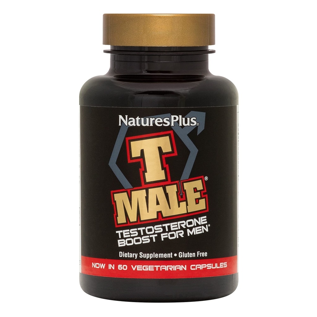 NaturesPlus T Muž - 60 Vegetariánské Kapsle - Podporuje svalové zisk & Stamina, Mood Enhancer - Gluten zdarma - 30 Celkem Služeb