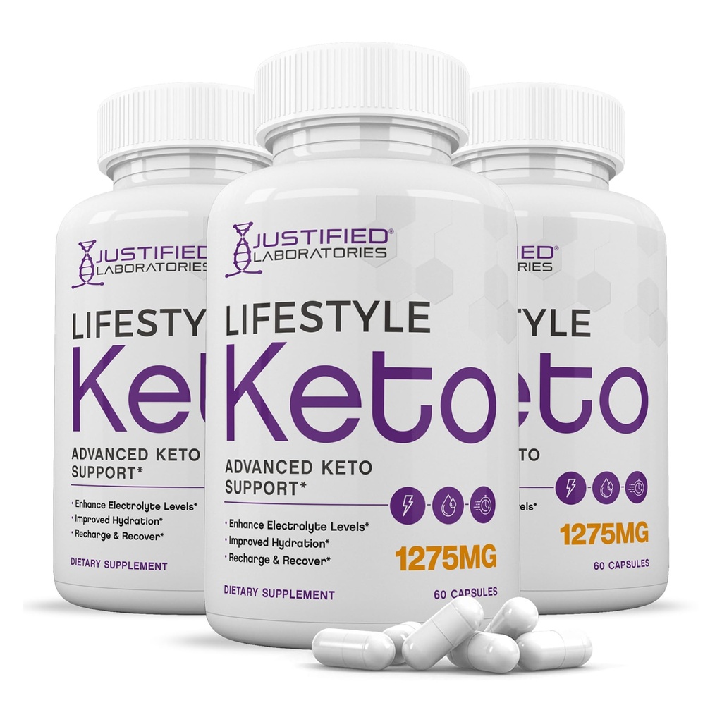 (3 Pack) Životní styl Keto pilulky 1275MG Nový & lepší vzorec obsahuje jablečný ocet extra panenský olivový olej prášek zelený čaj list 180 Kapsle