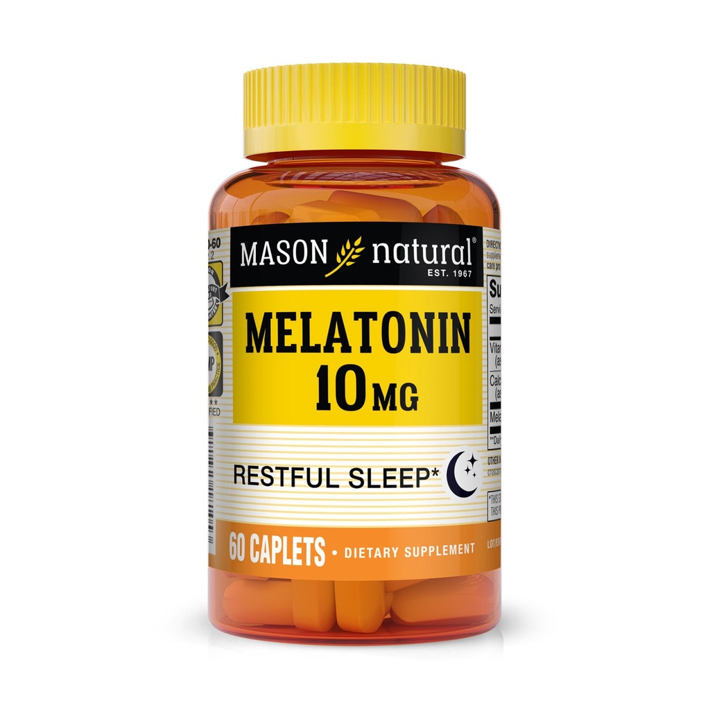 MASON NATURAL melatonin 3 mg s B6 & vápník, přírodní spánková pomoc, podporuje klidný spánek, 60 tablet