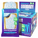 Legendární potraviny 22g Protein Pastry + Mražené borůvky, Low Carb Strava Náhradní Bar - Nízké Glycemické, Gluten zdarma Protien Snacks - Zdravé Keto Snack Box 8 Nulový cukr Energy Bary - Diabetic Friendly