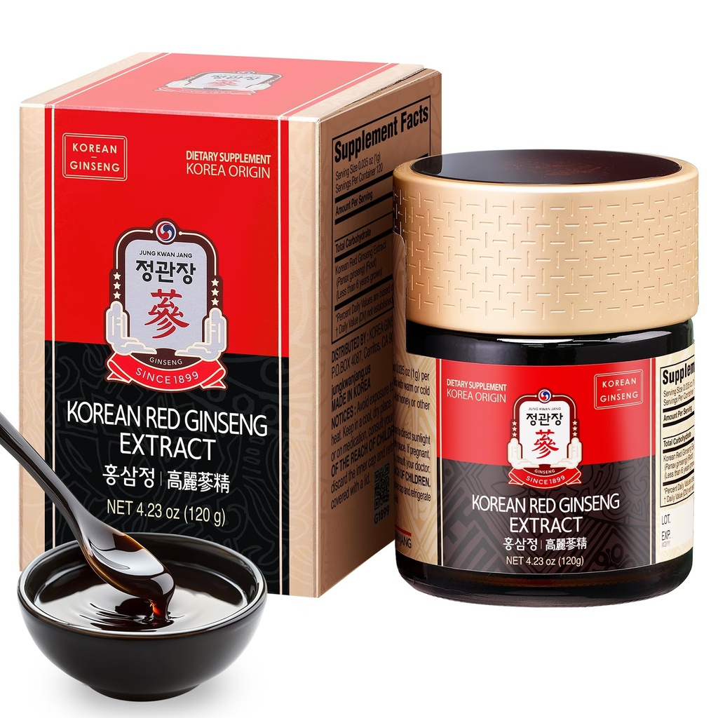CheongKwang KGC [Korean Red Ginseng Koncentrovaný extrakt 120g] 100% 6- year-Old Premium Korean Ginseng Roots, Imunity System Booster, Energy Stamina, Antioxidanty Zdravá paměť, krevní oběh