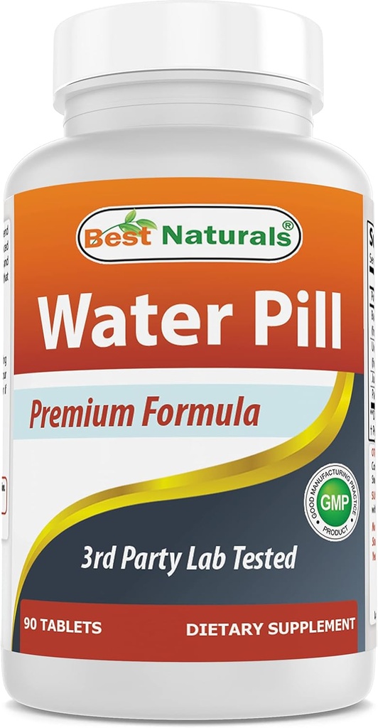 Nejlepší Naturals Vodní pilulka s 90 tablety draselné - podporuje odstranění zadržování vody také nazývá diuretické