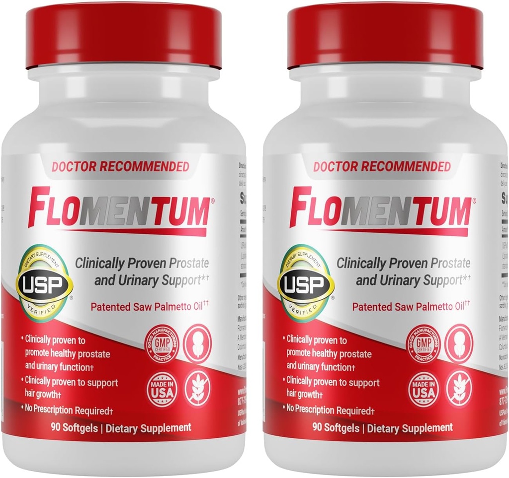 Flomentum ® Saw Palmetto pro muže doplněk Prostate 124; Prostate Support pro zdraví mužů 124; USP ověřen - Zdravý tok moči a funkce močení - 320mg jednou denně (180 Počet)