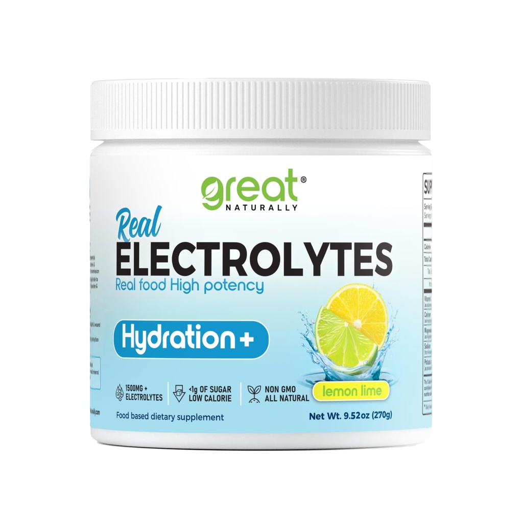 Elektrolyty prášek Hydratace 124; Real Food High Potency CLANE124; Lemon Lime 30 Servings CLANE124; High Power Electrolyte Powder CLANE124; Hydration Drink Mix CLANE124; Electrolyte Supplement with Draslík Magnesium Calcium