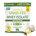MariGold Grass- feed Whey Protein Isolate Powder - krémová vanilka Flavor - 1 Lb Taška 124; 100% čisté, Cold-zpracované, mikrofiltrované, nedenaturované, Non- GMO, rBGH zdarma, Soy Free, gluten Free, laktóza zdarma