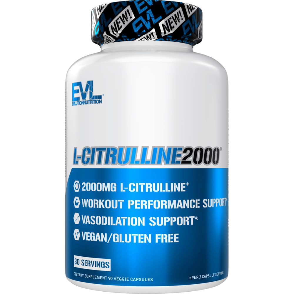 Eluce L- Citrulline2000 Oxid dusnatý dodatek pro muže Výživová vysoká síla L Citrulline Kapsle pro zlepšení svalové síly a intenzivní čerpadla - Plant Based Nitric Oxide Booster