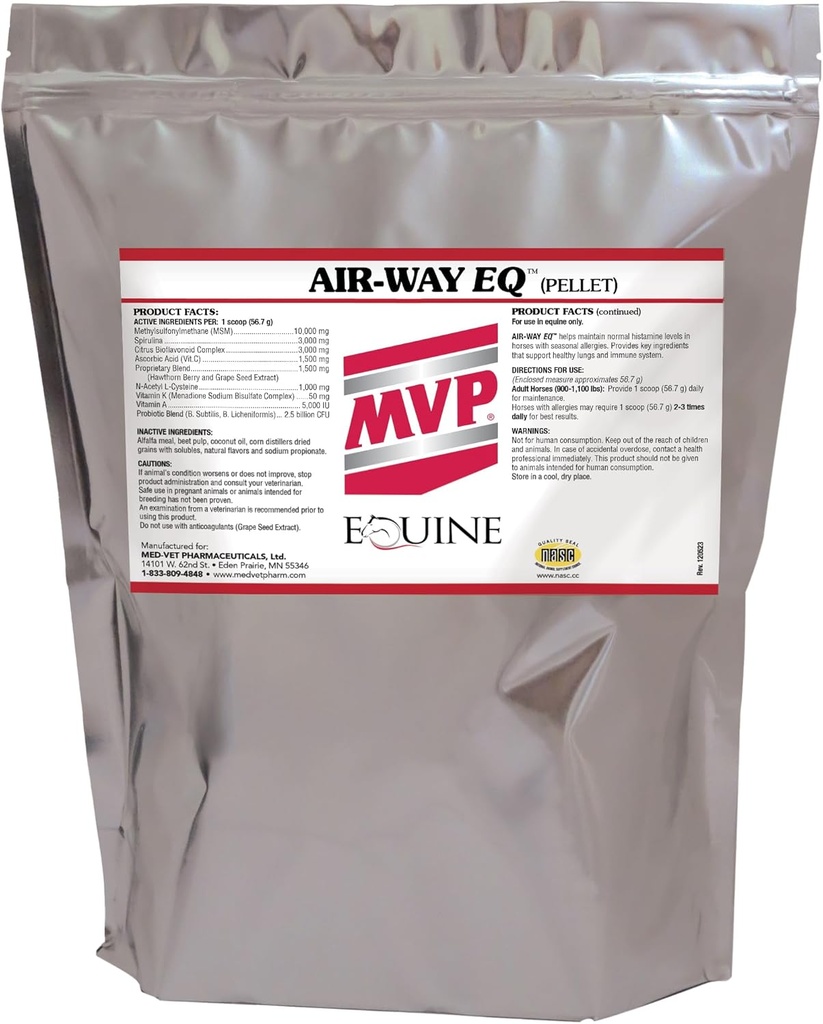 MVP Air- Way EQ (10lb) Podporuje zdravou funkci plic a sezónní alergickou podporu u koní