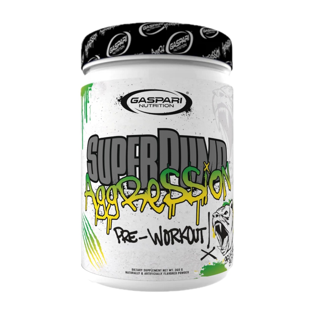 Gaspari Nutrition SuperPump Aggression Pre- Workout: Energy, Focus, Endurance and Recovery, with creatine and Caffeine (25 Služeb, Grizzly Gummy)
