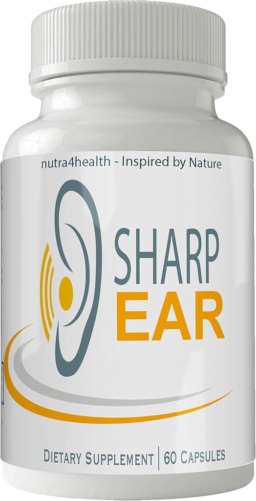 Sharp Ucho Kompletní Tinnitus Relief Dodatek, 60 Kapsle, Proprietární míchání ke snížení ucha vyzvánění a podpora optimální funkce sluchu a jasnost