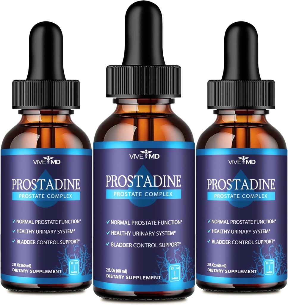 VIVE MD Prostadine Drops for Prostate Health, Brýle Moření problémy - Prostadine Oficiální drop Formule - Extra síla s Granátem - Prostadine Recenze (Balení 3)