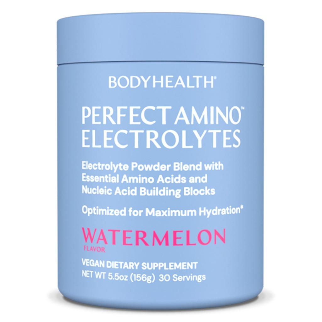 BodyHealth PerfectAmino Electrolytes Powder No Sugar, Keto Sugar Free Fasting Electrolytes Drink Mix, Hydration Powder with Trace Minerals - Vodní meloun - 30 Servings