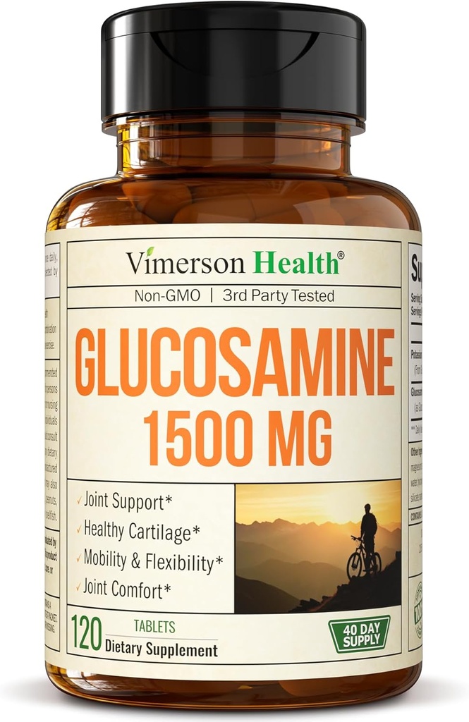 Glukosamin Sulfát 1500mg w / draslík - FSA způsobilá společná podpora doplněk pro chrupavky, kosti a společné zdraví, příležitostné discomfortable pomoc pro záda, kolena a ruce - Glucosamine komplex 120 Tabs