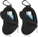 Asthma Inhaler Nosič Neoprene Cestovní Inhaler Mini Bag pro L- Shaped Inhaler, Inhaler není součástí balení (Black 2PCS)