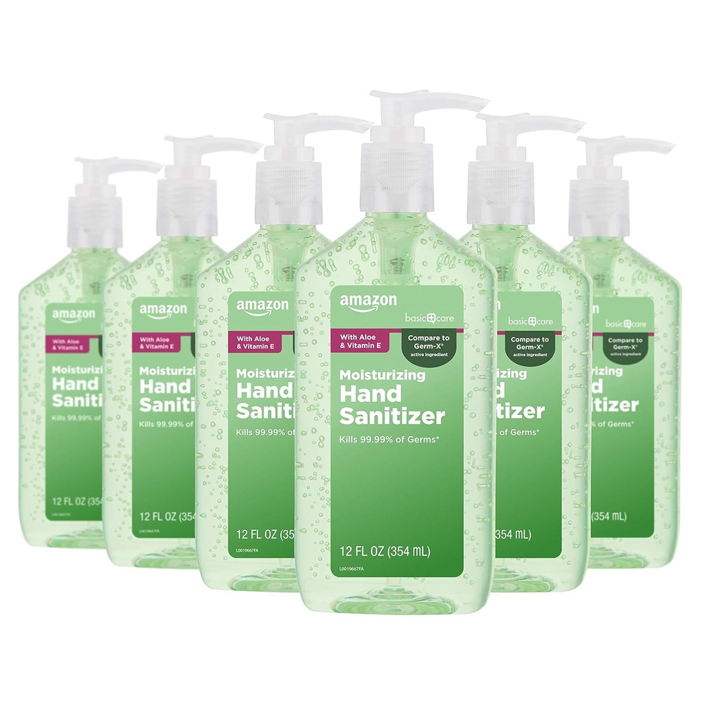 Základní péče - Aloe Vera Hand Sanitizer 62%, 12 fl oz (balení po 6)