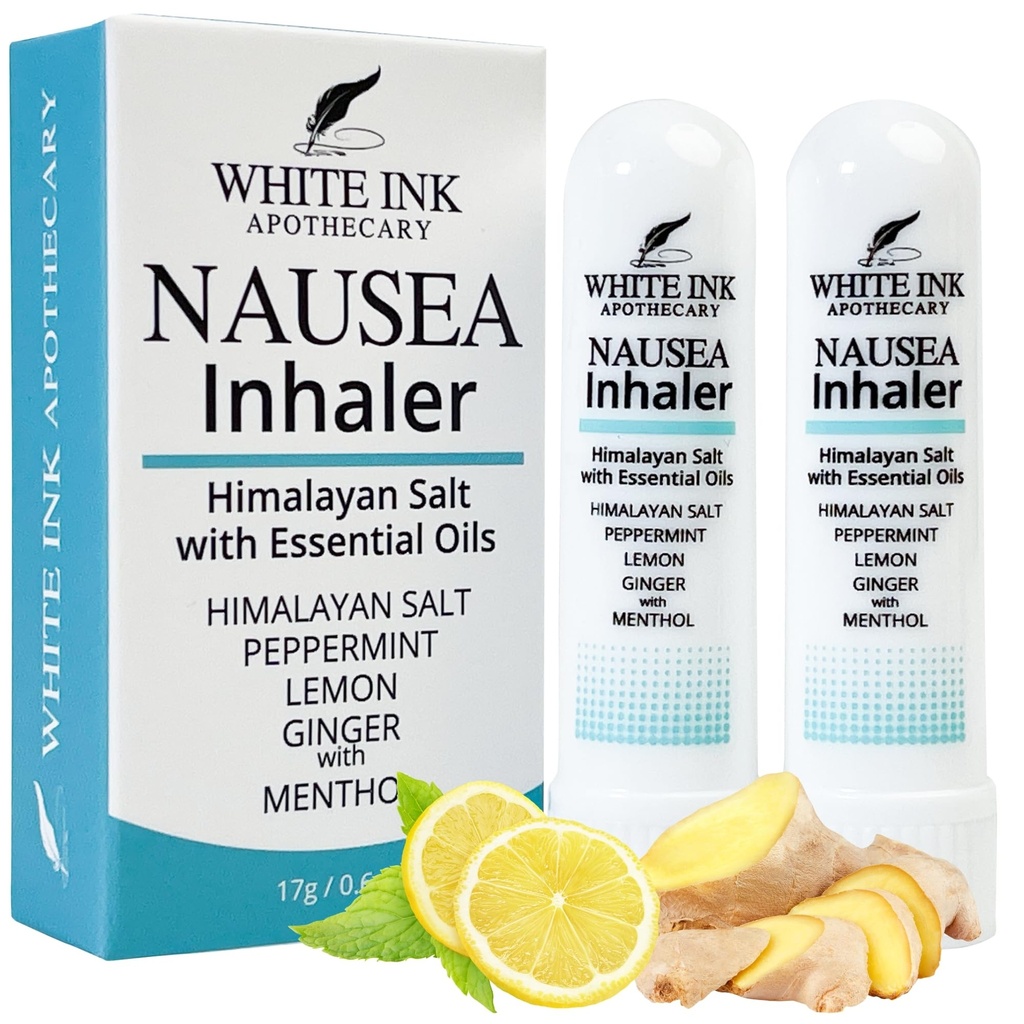 White Ink Nausia Relief Essential Oil Inhaler 124; 100% přírodní Oil 124; Cestování 124; Pohyb nebo ranní nemoci 124; Těhotenství 124; Upset Stomach 124; Urychlení 124; Chemoterapie