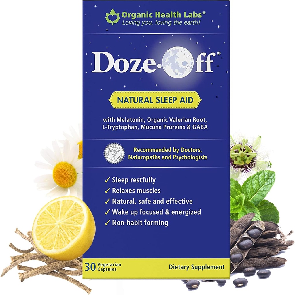 Organic Health Labs Doze- Off Natural Sleep Aid, 30 Veggie Kapsle