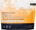 Real Hydration - Organic Fruit- Based Electrolyte Mix - Made with Organic Fruits & Pink Salt - Zero Sugar & Vegan - Hydration, Immunication & Recovery Support (15 Služeb, Peach Mango)