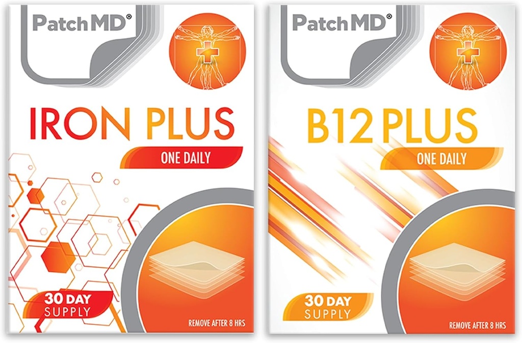 Iron Plus & B12 Plus Topical Patch Bundle - 30 dní dodávky