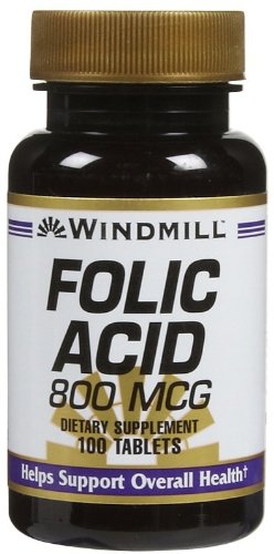 Kyselina listová 800 Mcg Tabs, 100 ct