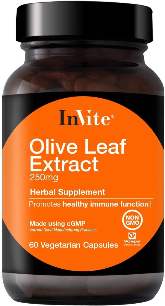 Invite Health Olive Leaf Extract - Poskytuje nutriční podporu zdravého imunitního systému - 30 denní zásobování - 60 vegetariánských kapslí (1)