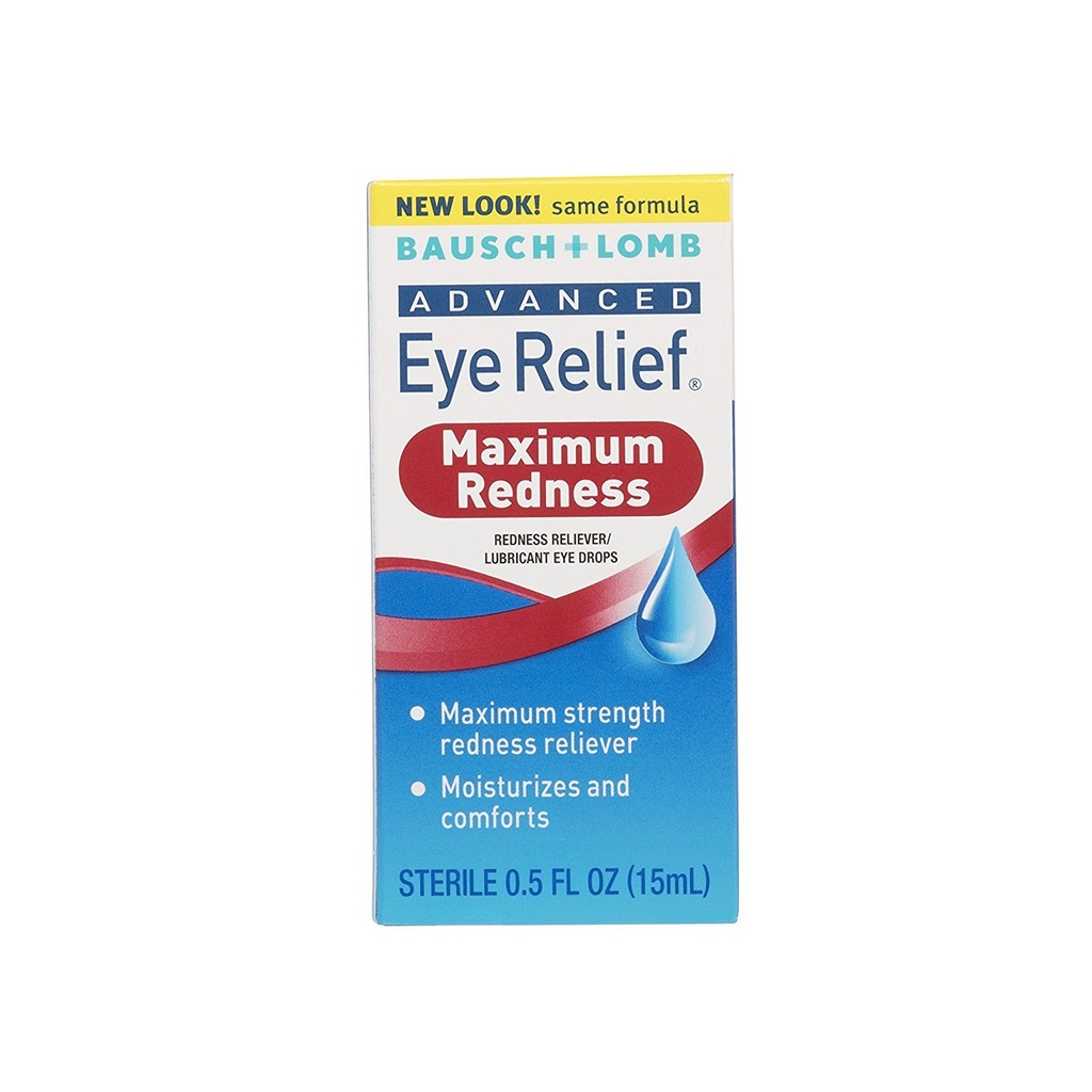 Bausch a Lomb Advanced Redness Relief Drops, 0.5 Ounce - 3 za případ.