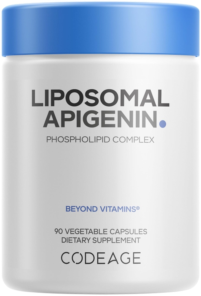 Codeage Liposomální Apigenin dodatek, 3-měsíční dodávka, denní Flavonoid Heřmánek Extract, Lipozomální fosfolipidový komplex, Non- GMO slunečnicový olej, fosfatidylcholin Vegan Blend, gluten- Free, 90 Počet