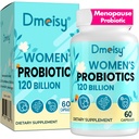 Menopauza Doplňky pro ženy, 120 Miliardy CFU Probiotic, 13- in-1 Bylinné Probiotika Komplex, pro Menopauza Relief, Hormon Balance, Hot Flash, Noční pocení, Mood Swings, Gut & Imunity - 60 Kapsle