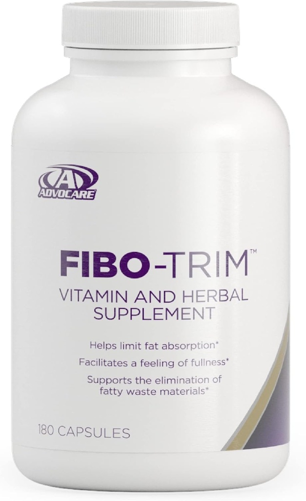 AdvoCare Fibo-Trim - Pomáhá omezit absorpci * - dodatek stravy s vitaminem C, vitaminem E, Niacinem, Taurinem & Více - 180 Kapsle