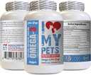I LOVE MY PETS LLC Dog Protein Supplement - Omega 3 Fish Oil for Dogs - Advanced Premium Quality - epa for Dogs - 180 Softgels (1 lahvička)