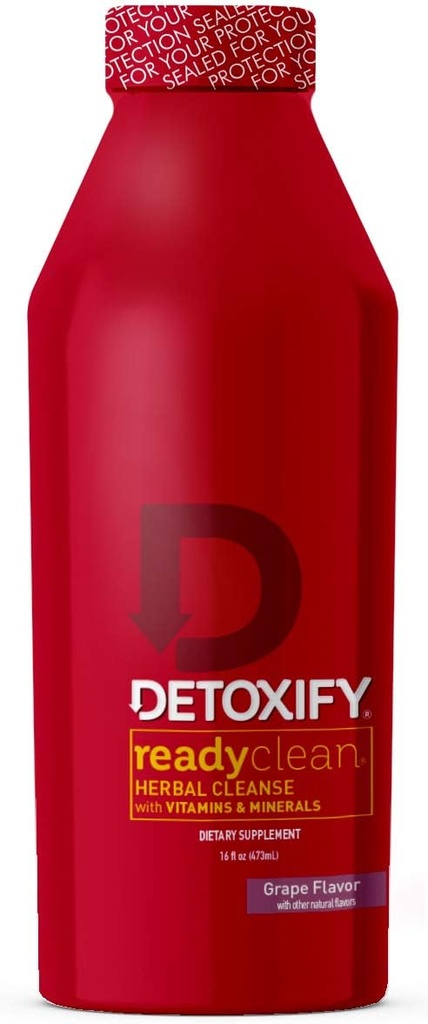 Detoxifikace - Připravená čistírna bylin - Grape- 16 oz - Zpracovaný bylinný detox nápoj - Mléko Thistle Seed Extract & Burdock Root Extract - Plus nálepka