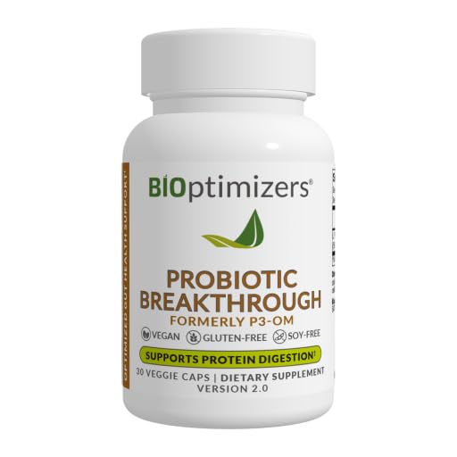 BiOptimalizátory Probiotický průlom - Lactobacillus Plantarum OM Probiotika & Prebiotika Zdravotní dodatek pro Gut, Digestivní a imunitní podpora Probiotika pro ženy Starší - 30 Vegan Kapsle