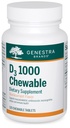 Genestra Brands D3 1000 Žvýkací 124; Dodatek vitaminu D 124; 120 Žvýkací tablety 124; Přírodní černý rybíz Flavor
